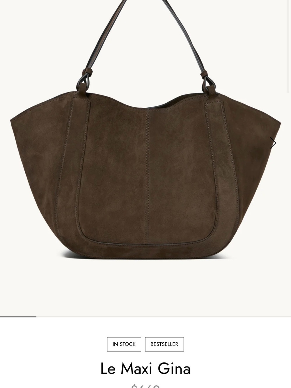 Le Maxi Gina Suede Tote - Brown